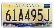 Alabama license plate