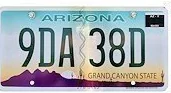Arizona license plate