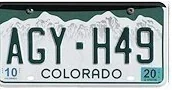 Colorado license plate