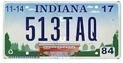 Indiana license plate