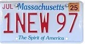 Massachusetts license plate