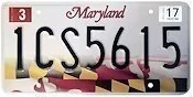 Maryland license plate