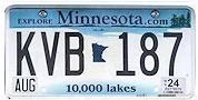Minnesota license plate