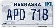 Nebraska license plate
