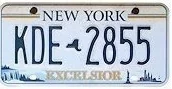 New York license plate