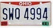 Ohio license plate