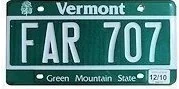 Vermont license plate