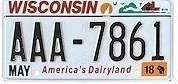Wisconsin license plate