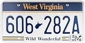 West Virginia license plate