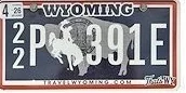 Wyoming license plate